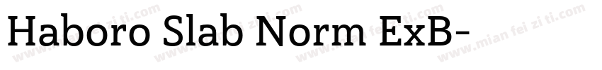 Haboro Slab Norm ExB字体转换